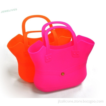 Colorful Silicone Shopping Bags With Delicate Glitters 